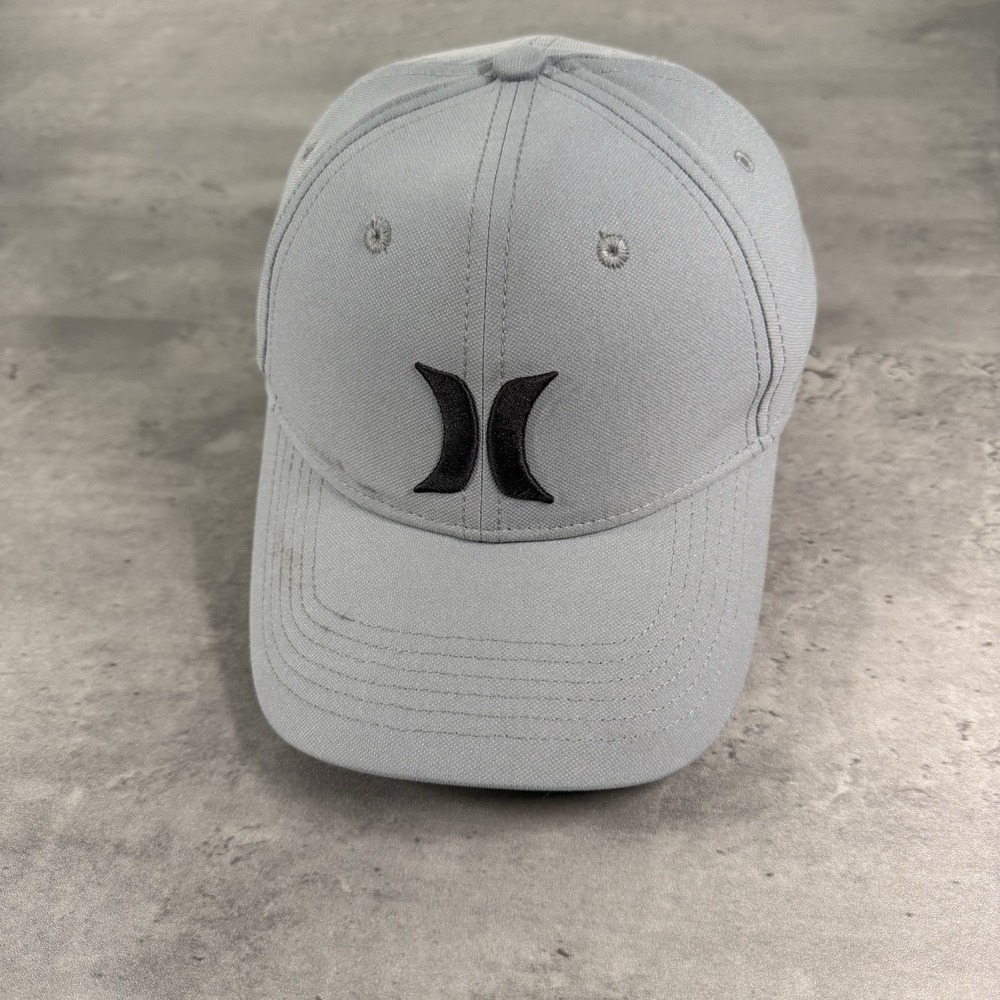 Hurley‎ Snapback Hat Gray Black Youth H20 Dri Surf Skate Swim Gorpcore Outdoor